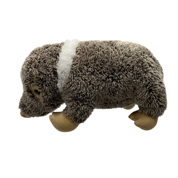 Fiesta JAVELINA Aardvark Plush Stuffed Animal 15" Bear Stuffed Brown White Toy - Picture 4 of 6